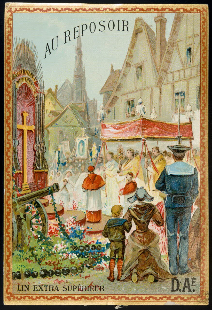 étiquette publicitaire AU REPOSOIR  LIN EXTRA SUPERIEUR 1960.66.181 Photo