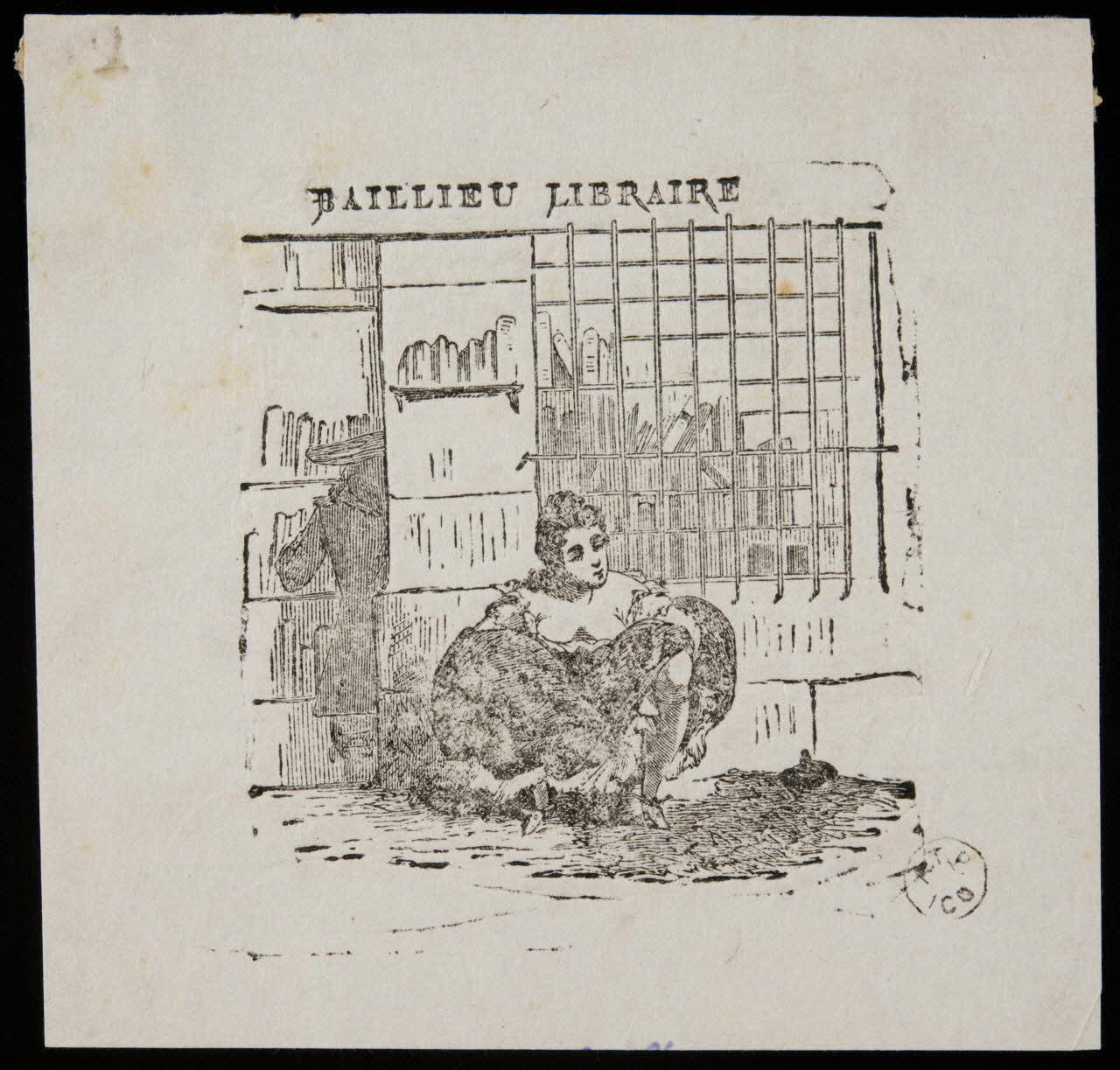 étiquette publicitaire BAILLIEU LIBRAIRE 1960.66.206 Photo