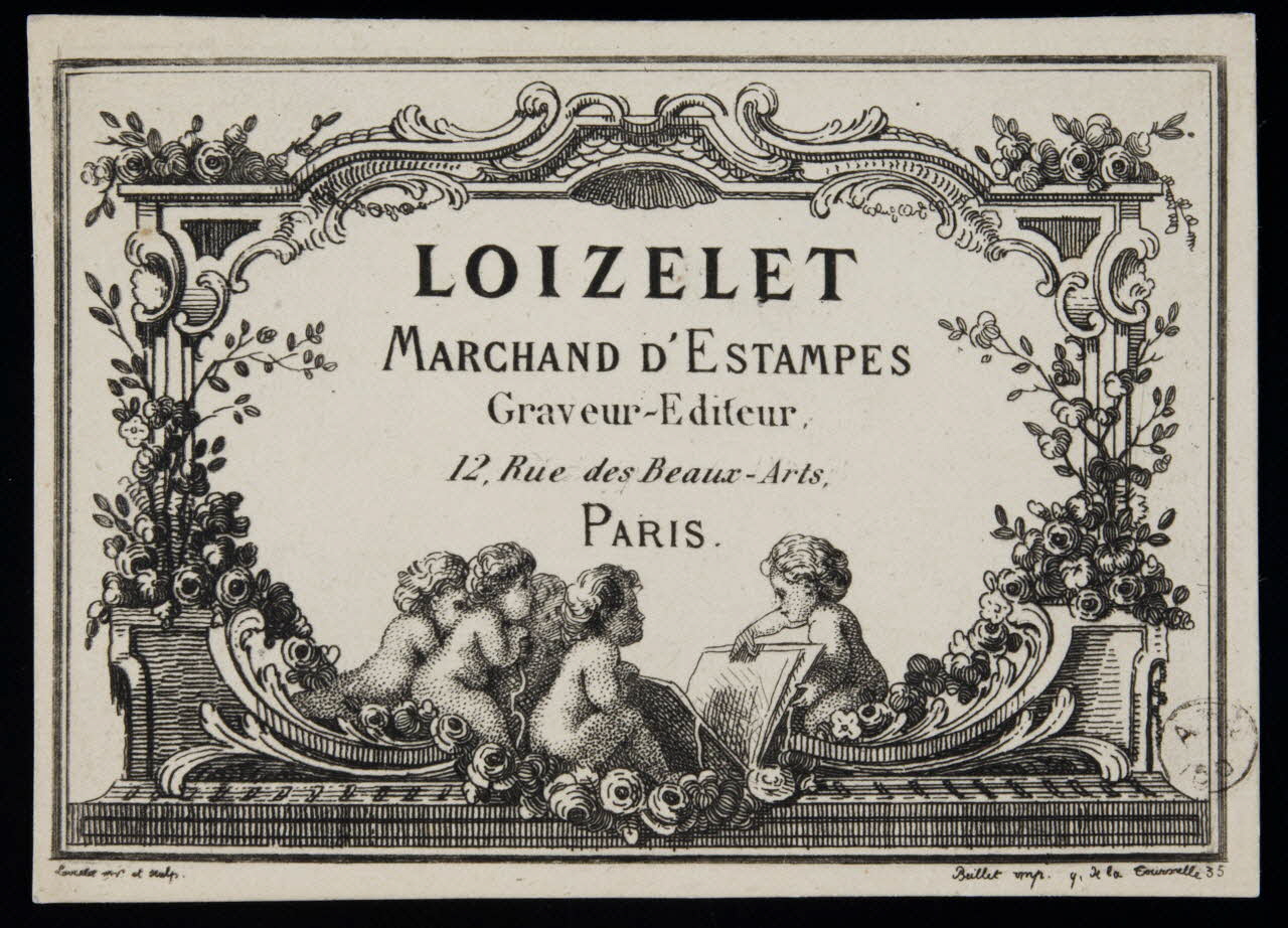 carte réclame LOIZELET  MARCHAND D'ESTAMPES  Graveur-Editeur 1960.66.210 Photo
