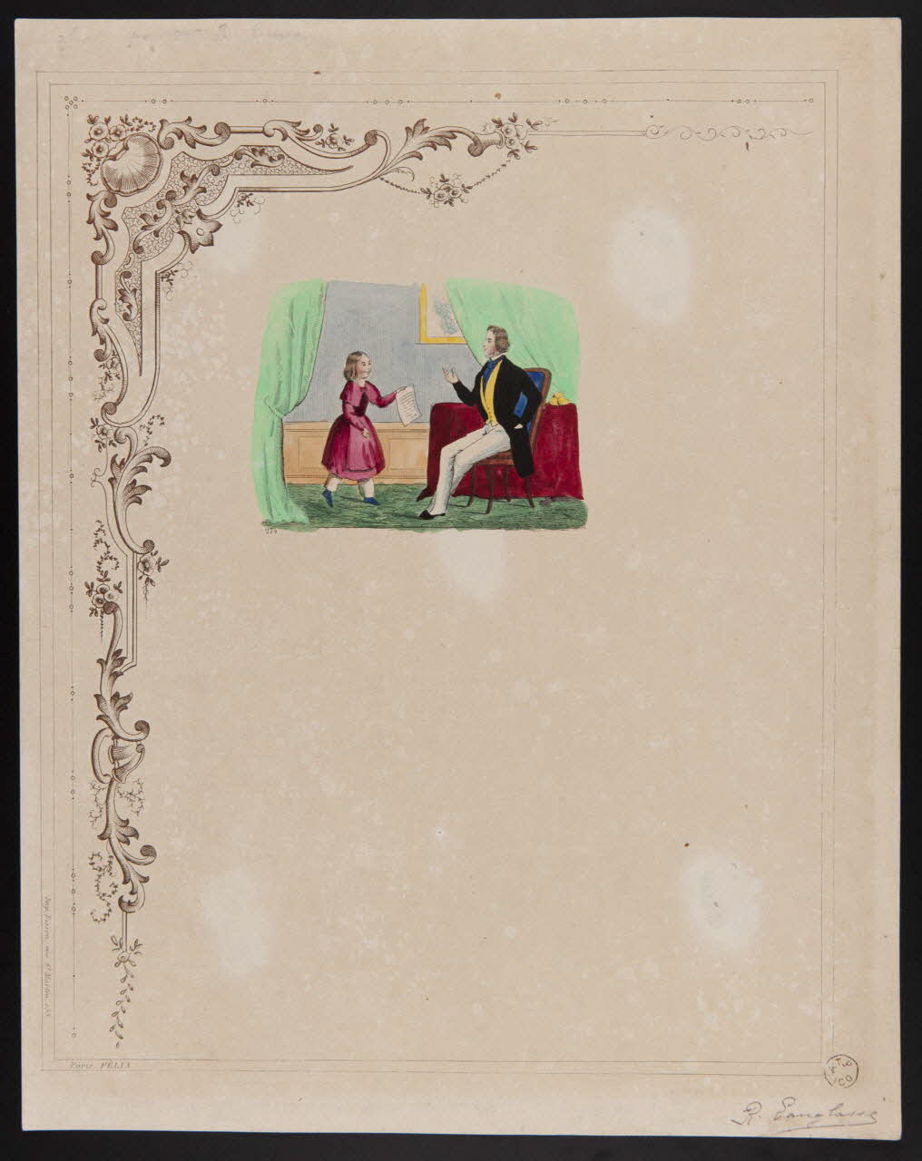 estampe Fillette apportant une lettre à son père 1960.66.270 Photo