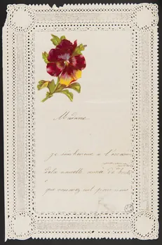 estampe Papier à lettre orné d'une pensée 1960.66.279 Photo