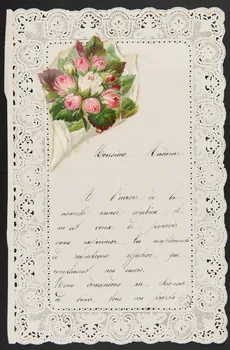 estampe Papier à lettre orné d'un bouquet de rose 1960.66.287 Photo
