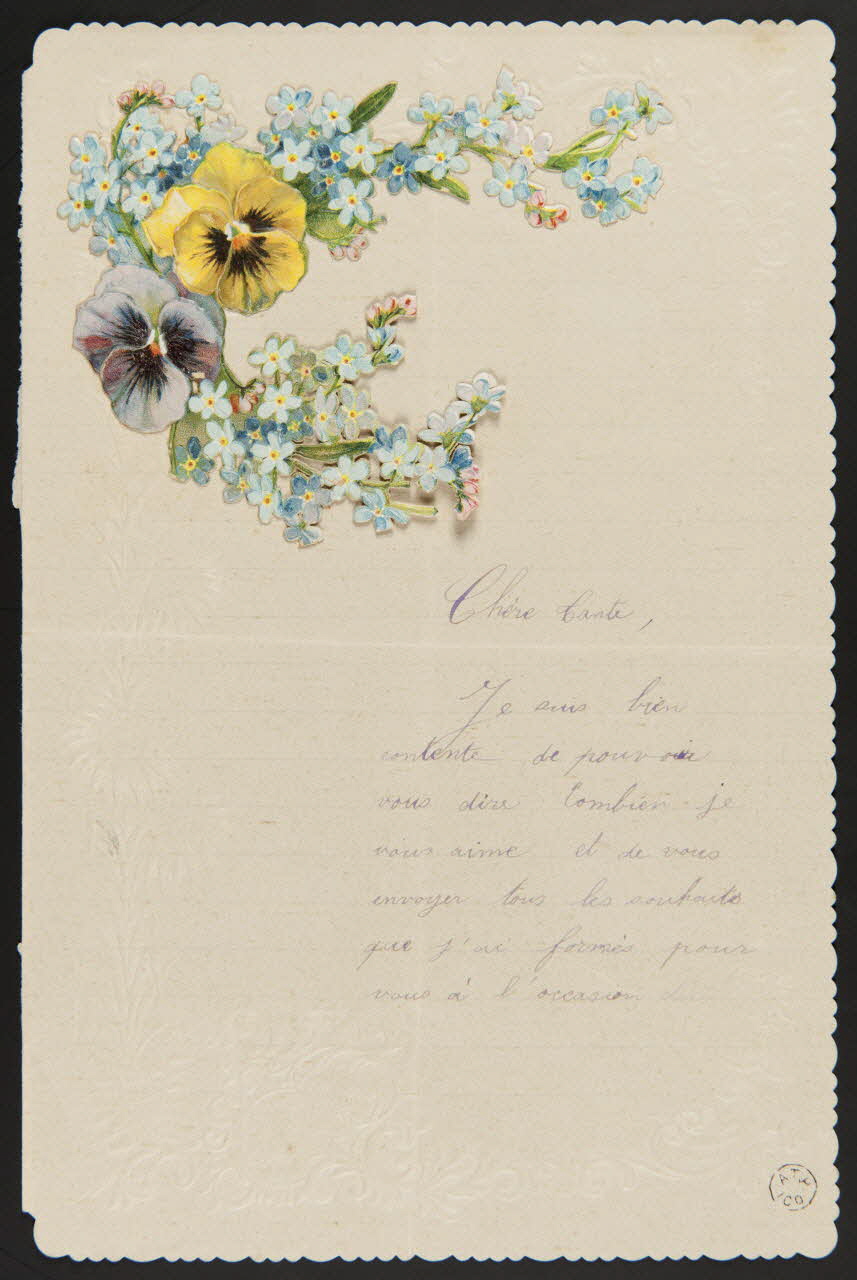 estampe Papier à lettre orné de pensées 1960.66.315 Photo