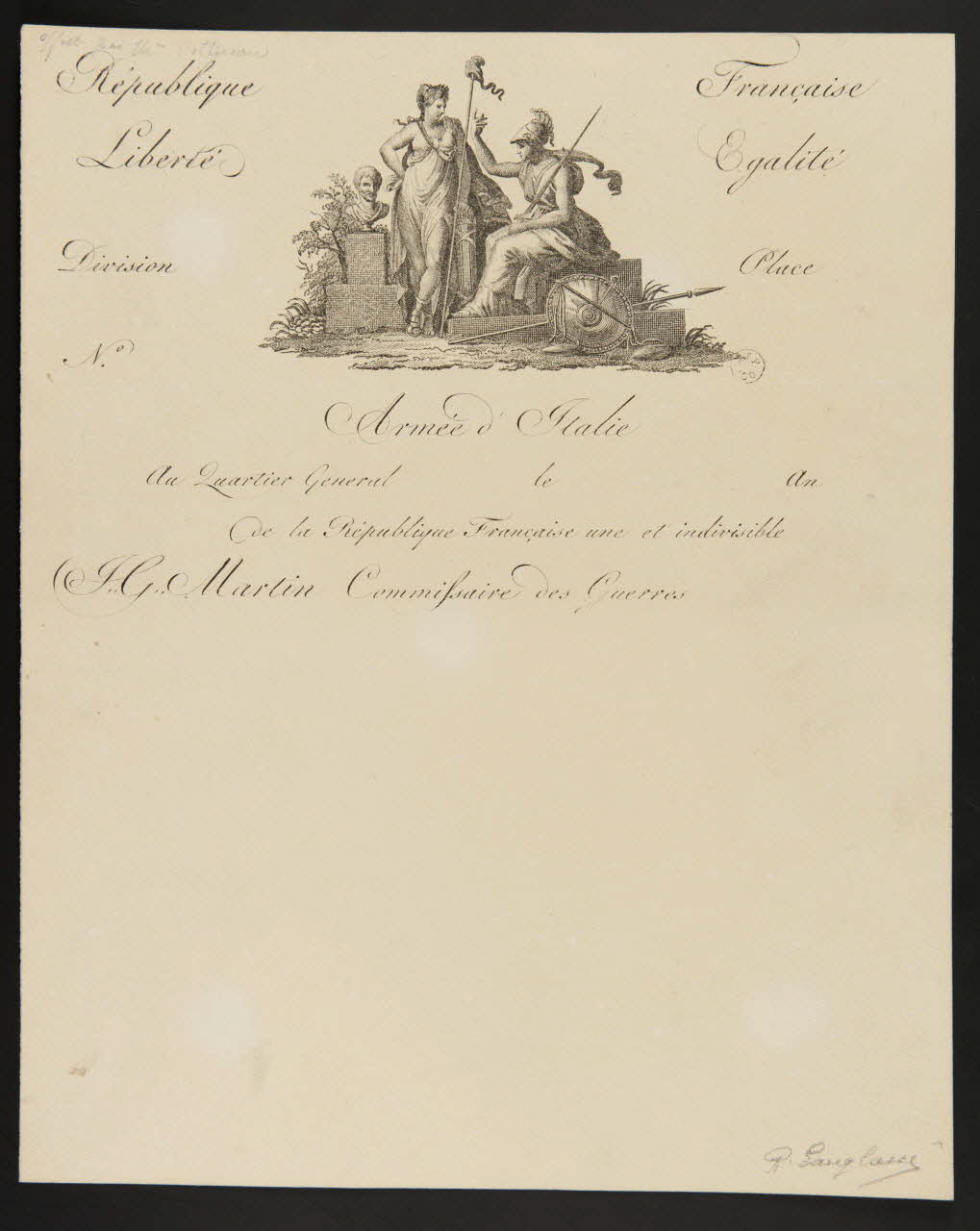 estampe Armée d'Italie 1792-1801 1960.66.334 Photo
