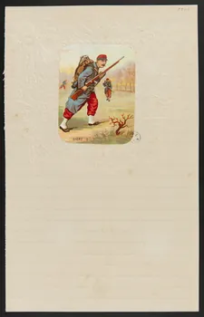 estampe Papier à lettre orné d'un soldat au front 1960.66.345 Photo
