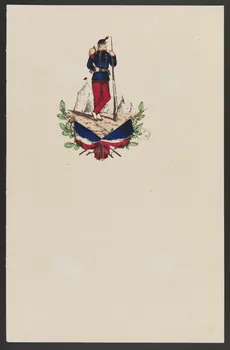 estampe Papier à lettre décoré d'un soldat. 1960.66.352  Photo