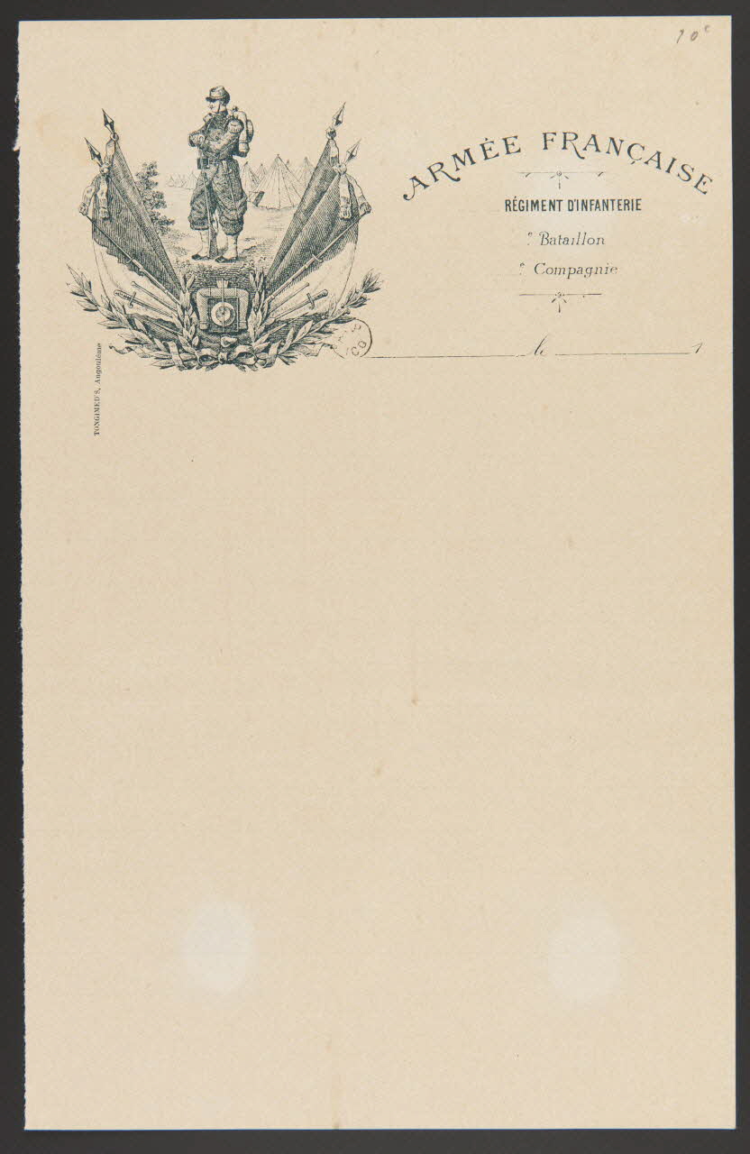 estampe ARMEE FRANCAISE  REGIMENT D'INFANTERIE 1960.66.363 Photo