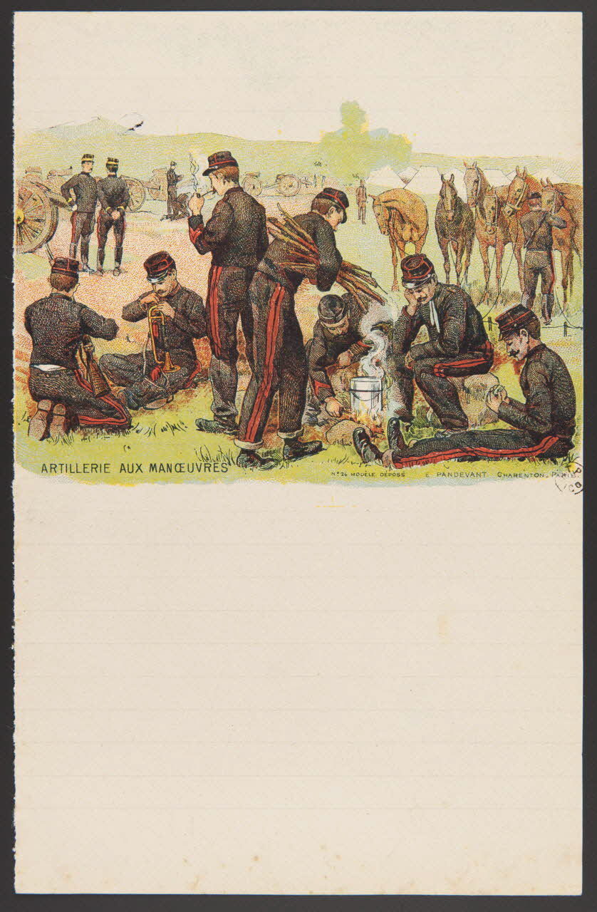 estampe ARTILLERIE AUX MANOEUVRES 1960.66.377 Photo