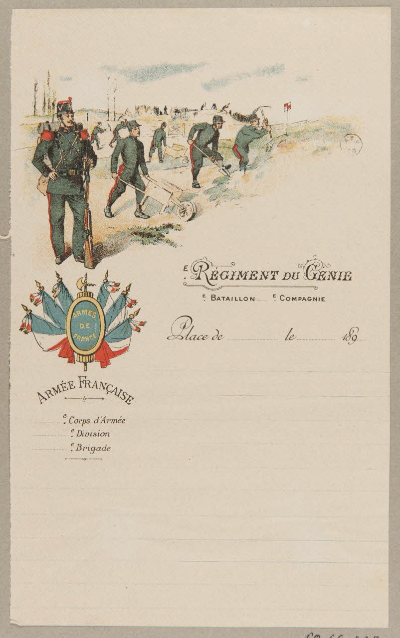 estampe REGIMENT DU GENIE 1960.66.408 Photo