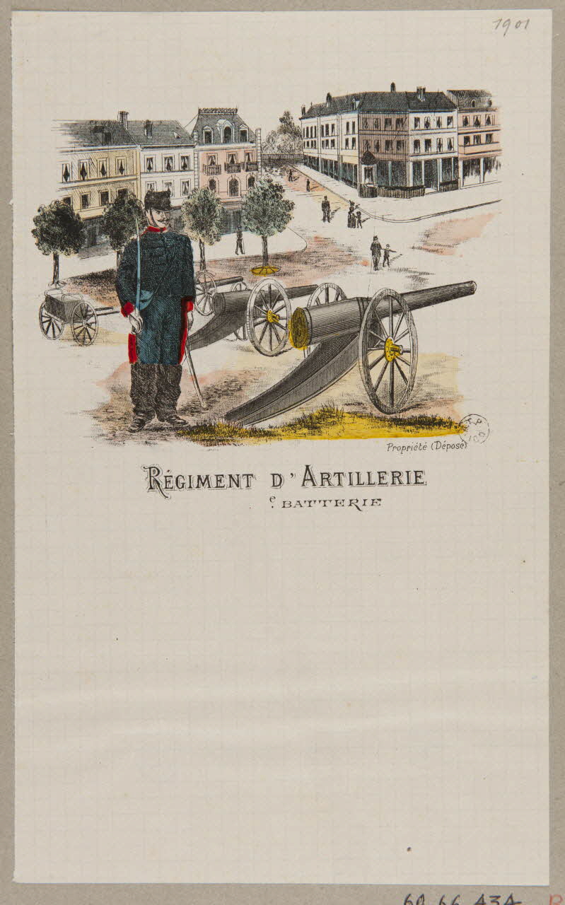 estampe REGIMENT D'ARTILLERIE 1960.66.434 Photo