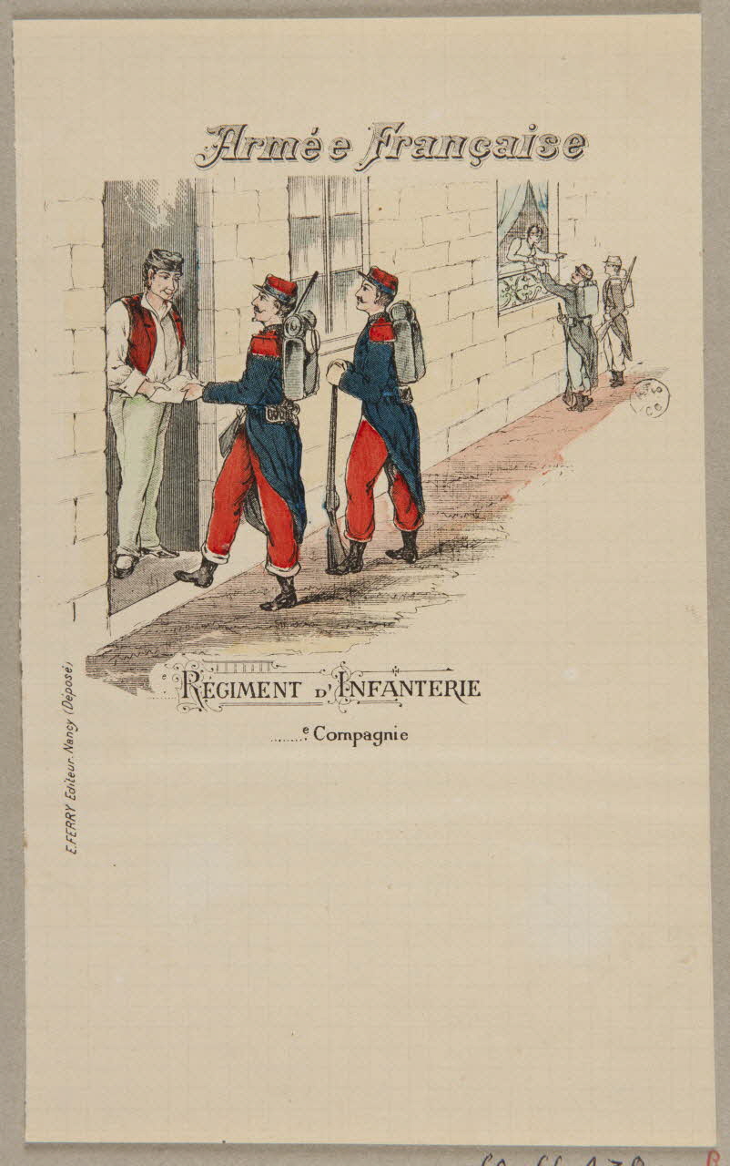 estampe Armée Française  REGIMENT D'INFANTERIE 1960.66.438 Photo