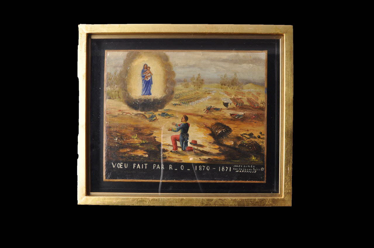 Jules Roméo ex-voto Ex-voto : voeu fait par R.O. France 1871 1968.91.1 Photo Mucem