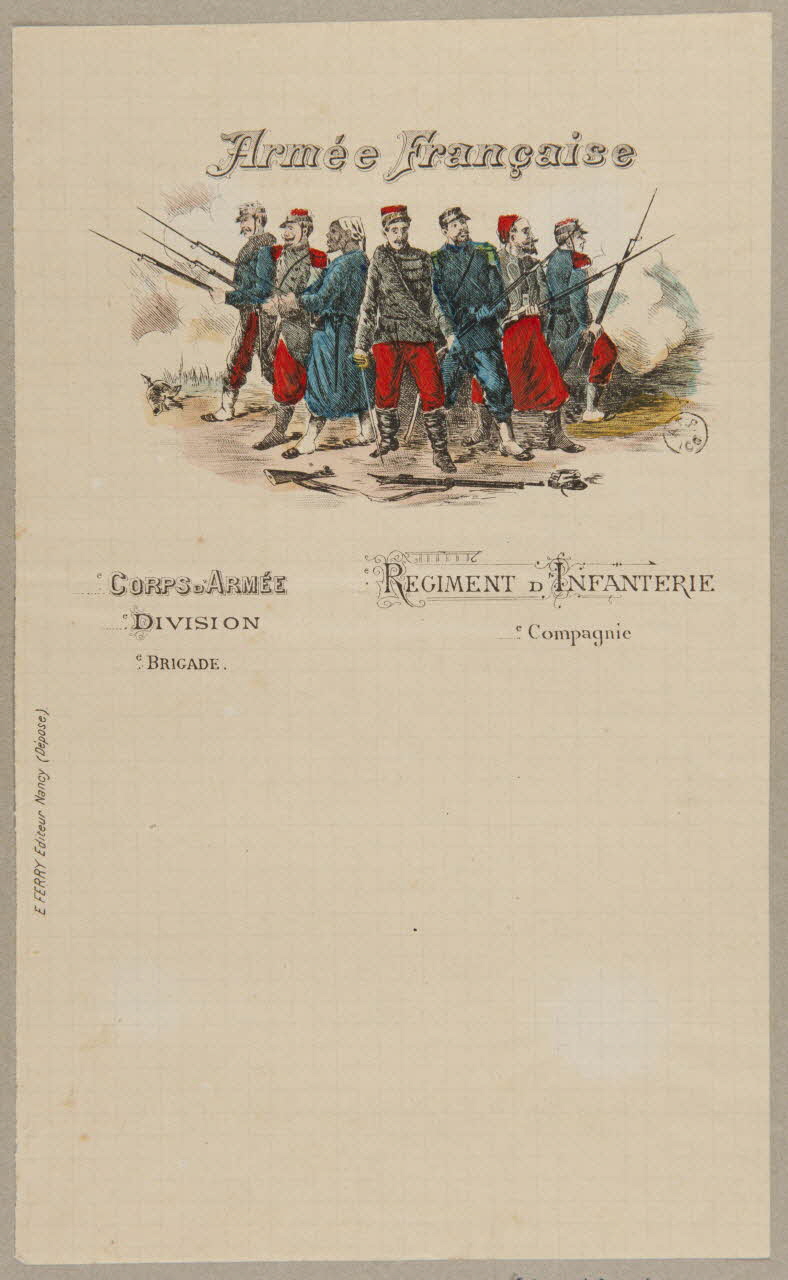 estampe Armée Française  REGIMENT D'INFANTERIE 1960.66.439 Photo
