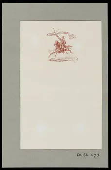 estampe Papier de correspondance à décor militaire 1960.66.473  Photo