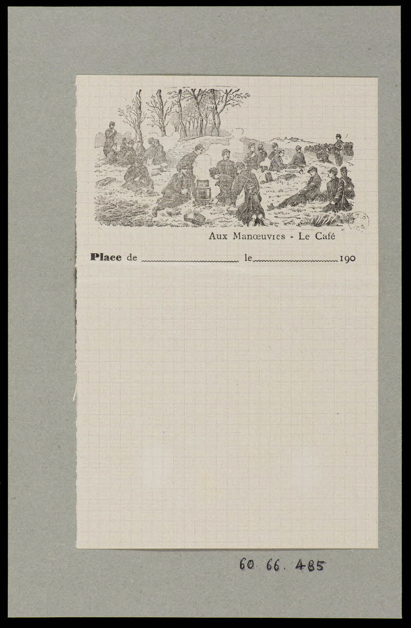 estampe Papier de correspondance à décor militaire 1960.66.485 Photo