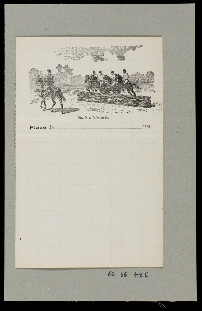 estampe Papier de correspondance à décor militaire 1960.66.486 Photo