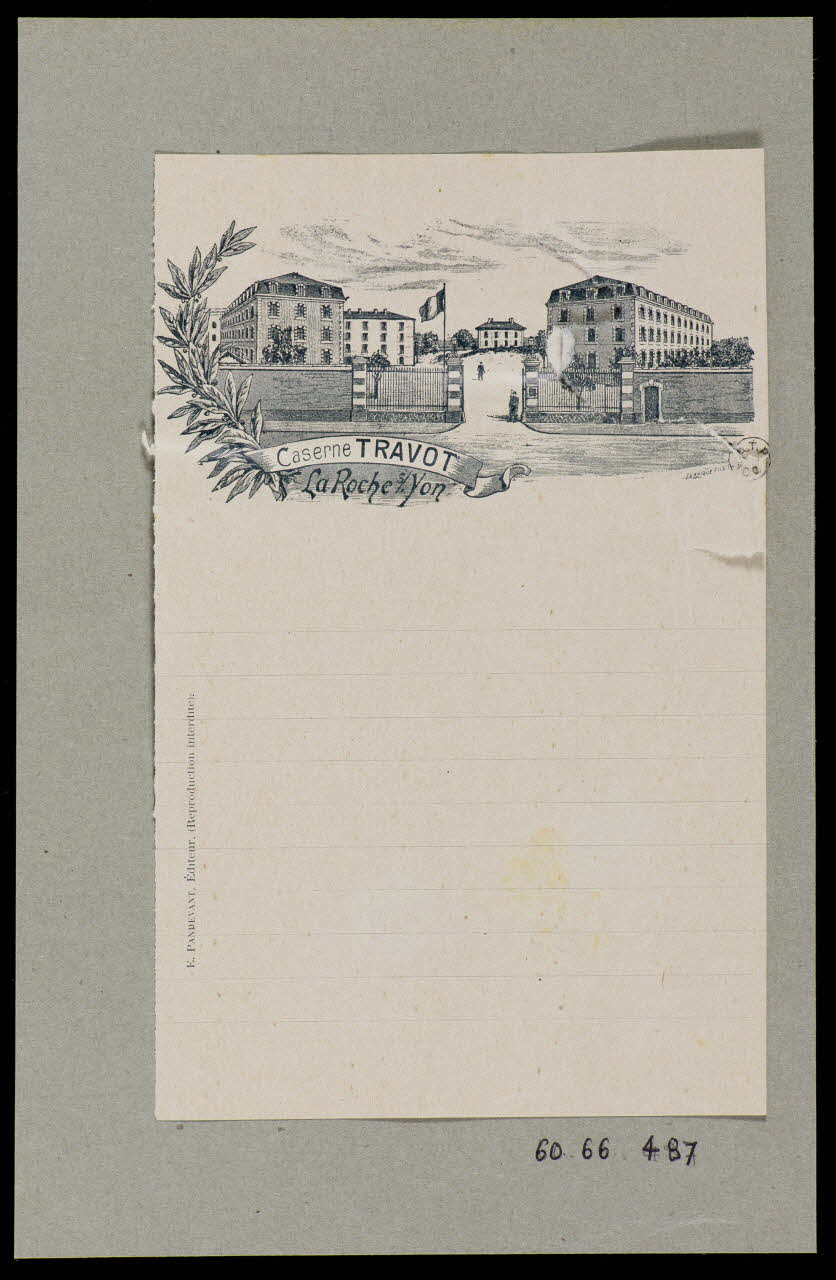 estampe Papier de correspondance à décor militaire 1960.66.487 Photo