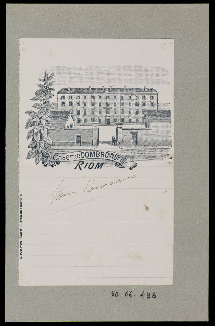 estampe Papier de correspondance à décor militaire 1960.66.488 Photo