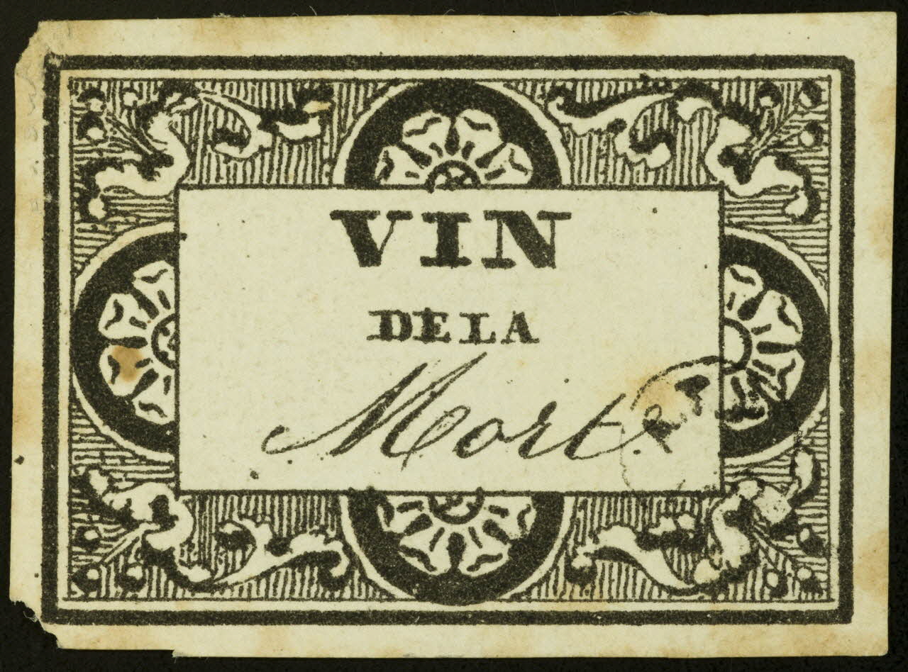 étiquette publicitaire VIN  DE LA  Mort 1960.66.9 Photo