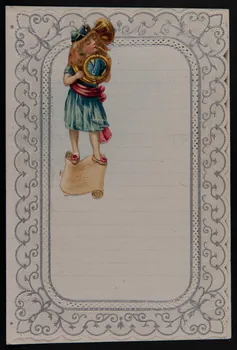 estampe Papier à lettre orné d'une fillette jouant du trombone 1960.8.1 Photo
