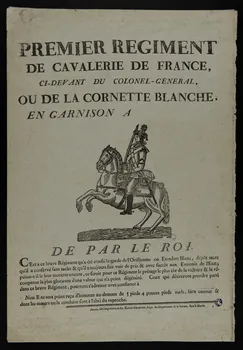 Caron-Berquier François imagerie ancienne PREMIER REGIMENT  DE CAVALERIE DE FRANCE Picardie, France 1791 1961.100.1 Photo