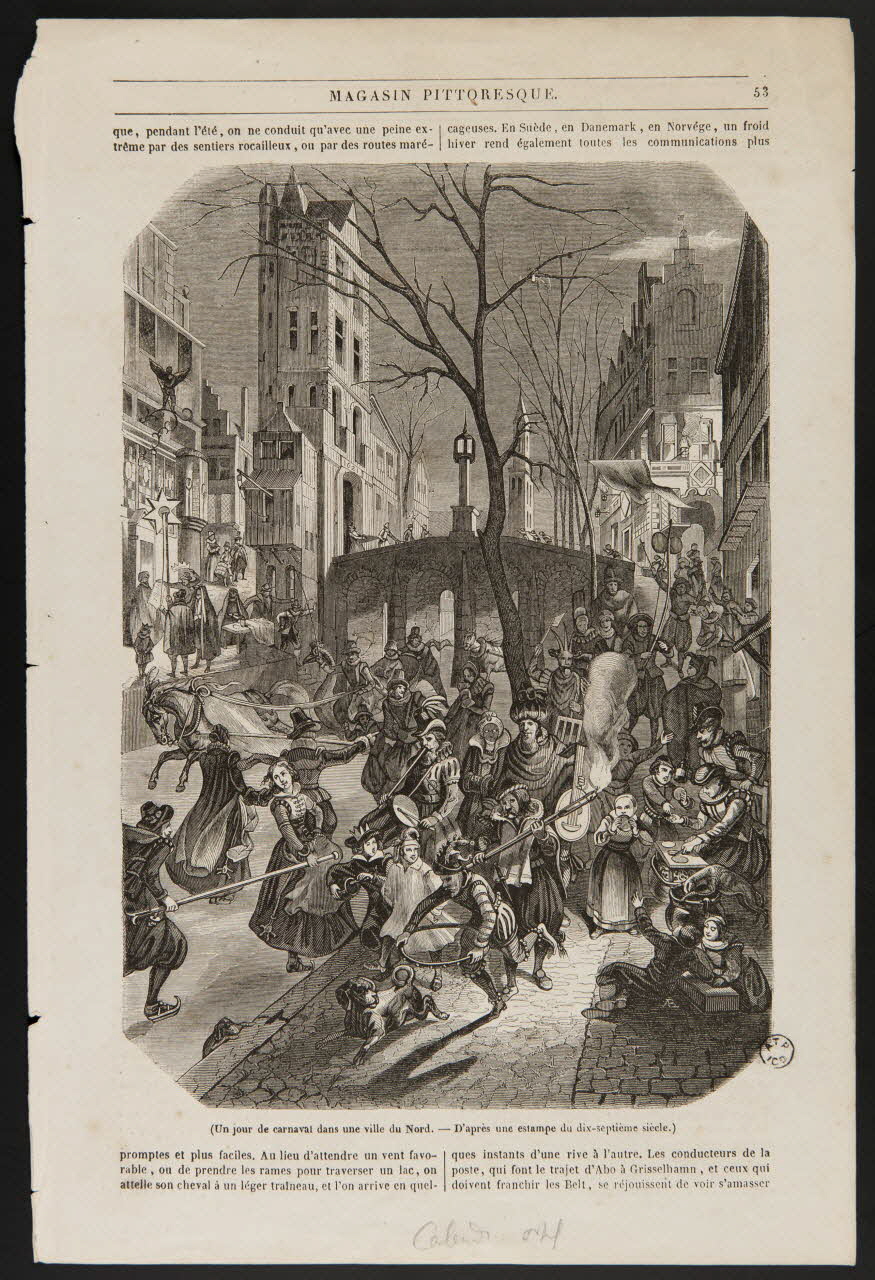 estampe (Un jour de carnaval dans une ville du Nord. 1961.15.19 Photo