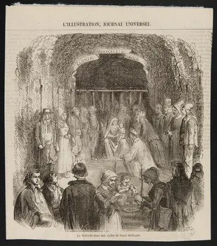estampe La Nativité dans une église de basse Bretagne. 1961.15.29 Photo