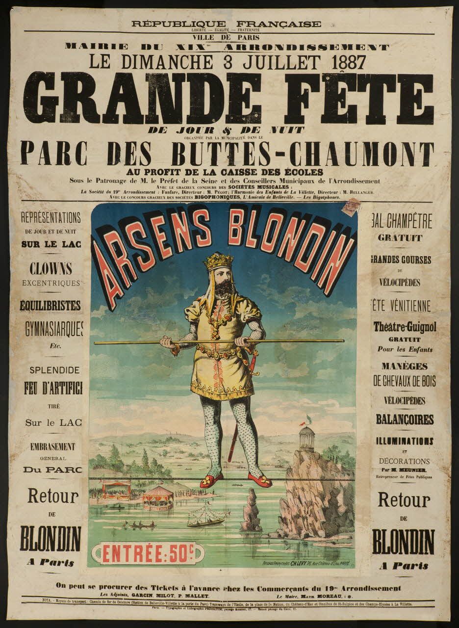 Prissette ; Lévy Charles affiche ARSENS BLONDIN Paris 1887 1961.18.12 Photo