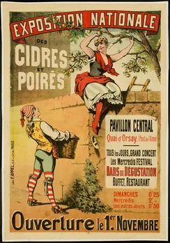 affiche EXPOSITION NATIONALE  DES  CIDRES  ET  POIRÉS 1961.18.33 Photo