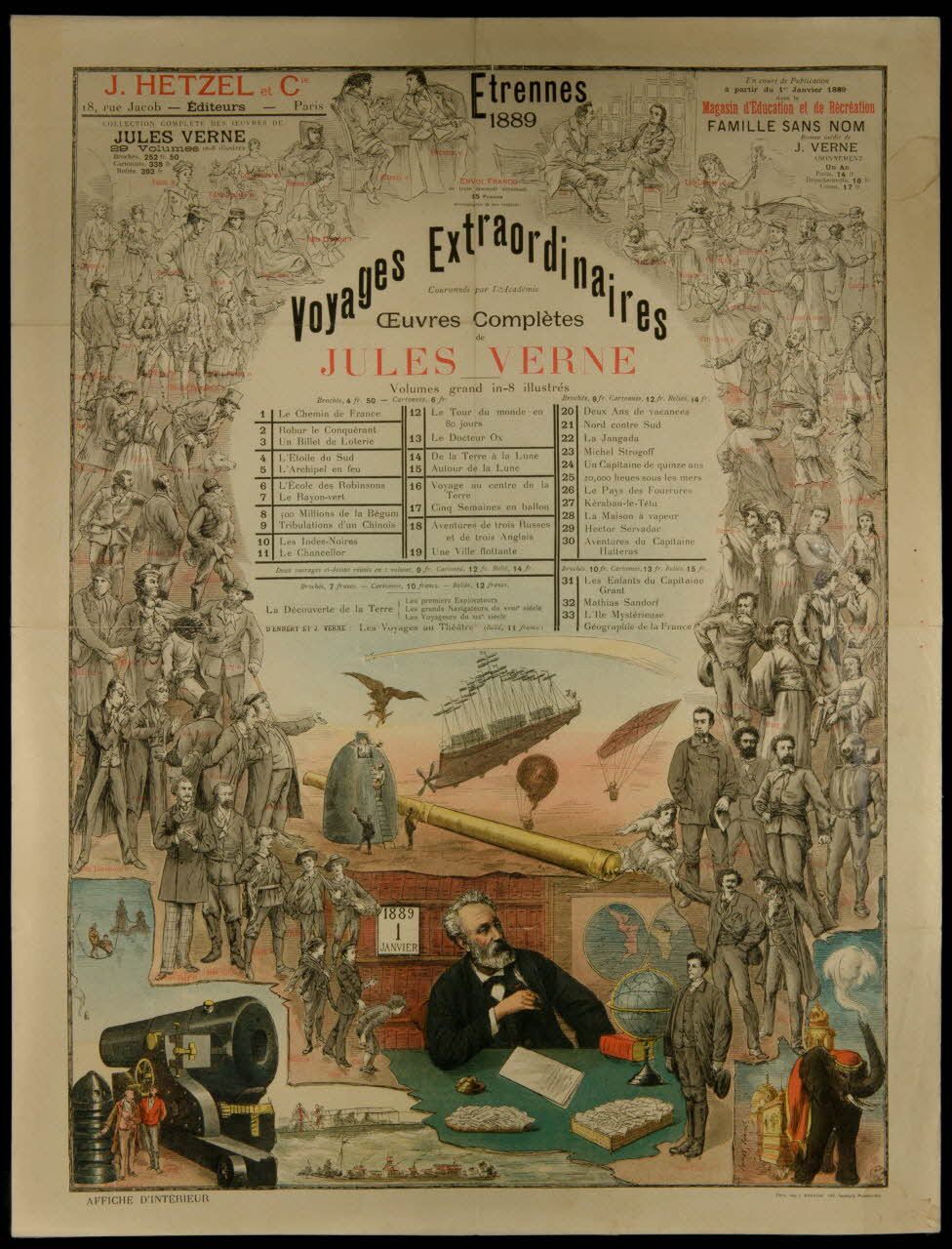 Krakow affiche Etrennes  1889  Voyages Extraordinaires Jules Verne France 1889 1961.18.50 Photo