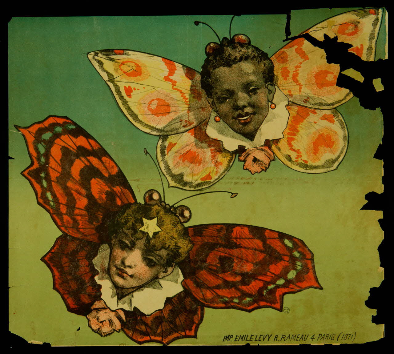 affiche Papillons à tête humaine 1961.18.87 Photo