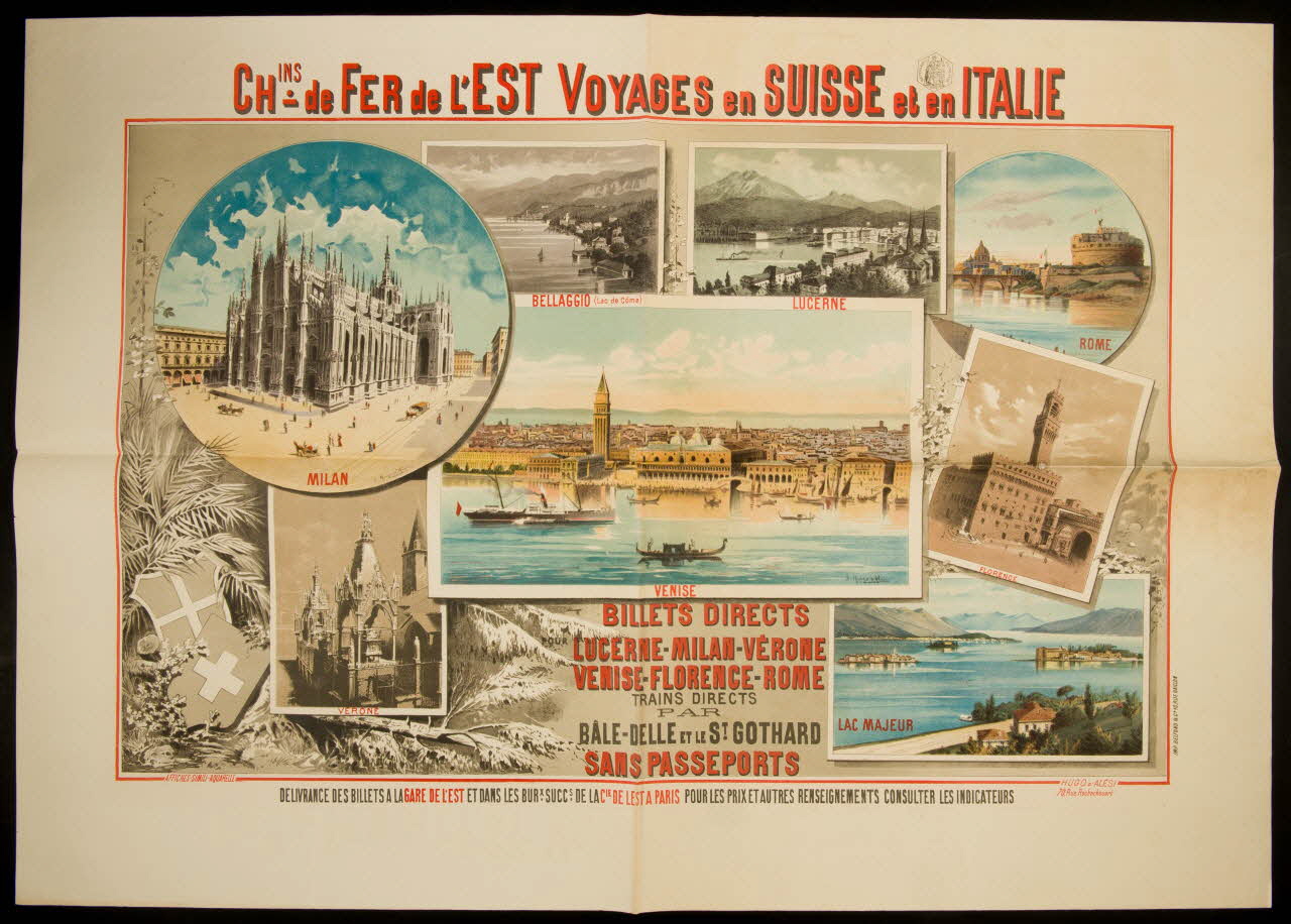 estampe CHins. de FER de L'EST VOYAGES en SUISSE et en ITALIE 1961.18.89 Photo