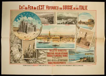 estampe CHins. de FER de L'EST VOYAGES en SUISSE et en ITALIE 1961.18.89 Photo