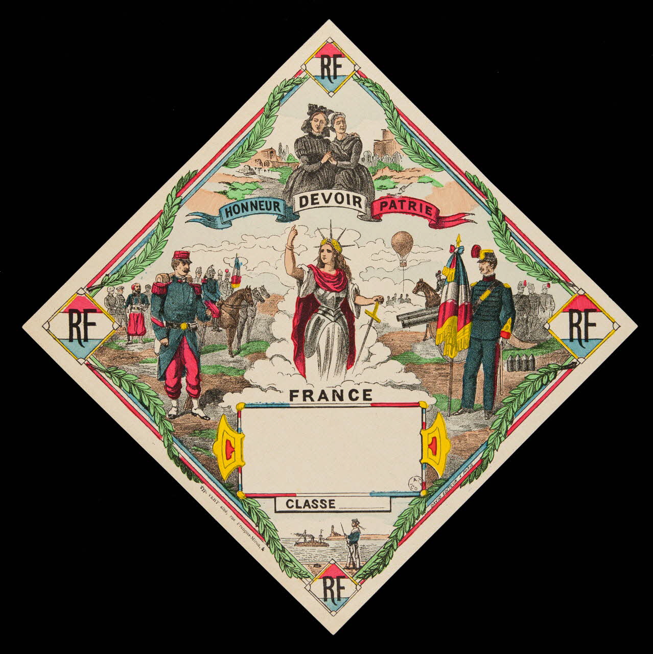 estampe HONNEUR DEVOIR PATRIE  FRANCE 1961.20.135 Photo