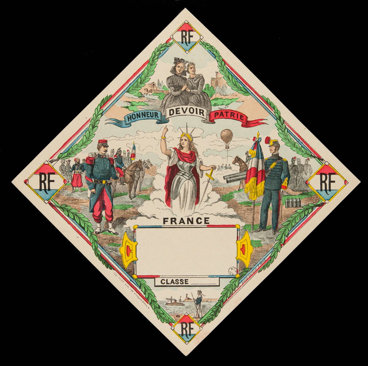 estampe HONNEUR DEVOIR PATRIE  FRANCE 1961.20.136 Photo