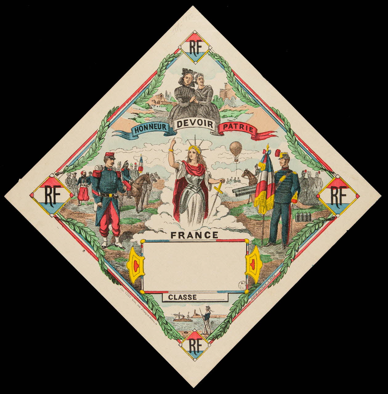 estampe HONNEUR DEVOIR PATRIE  FRANCE 1961.20.137 Photo