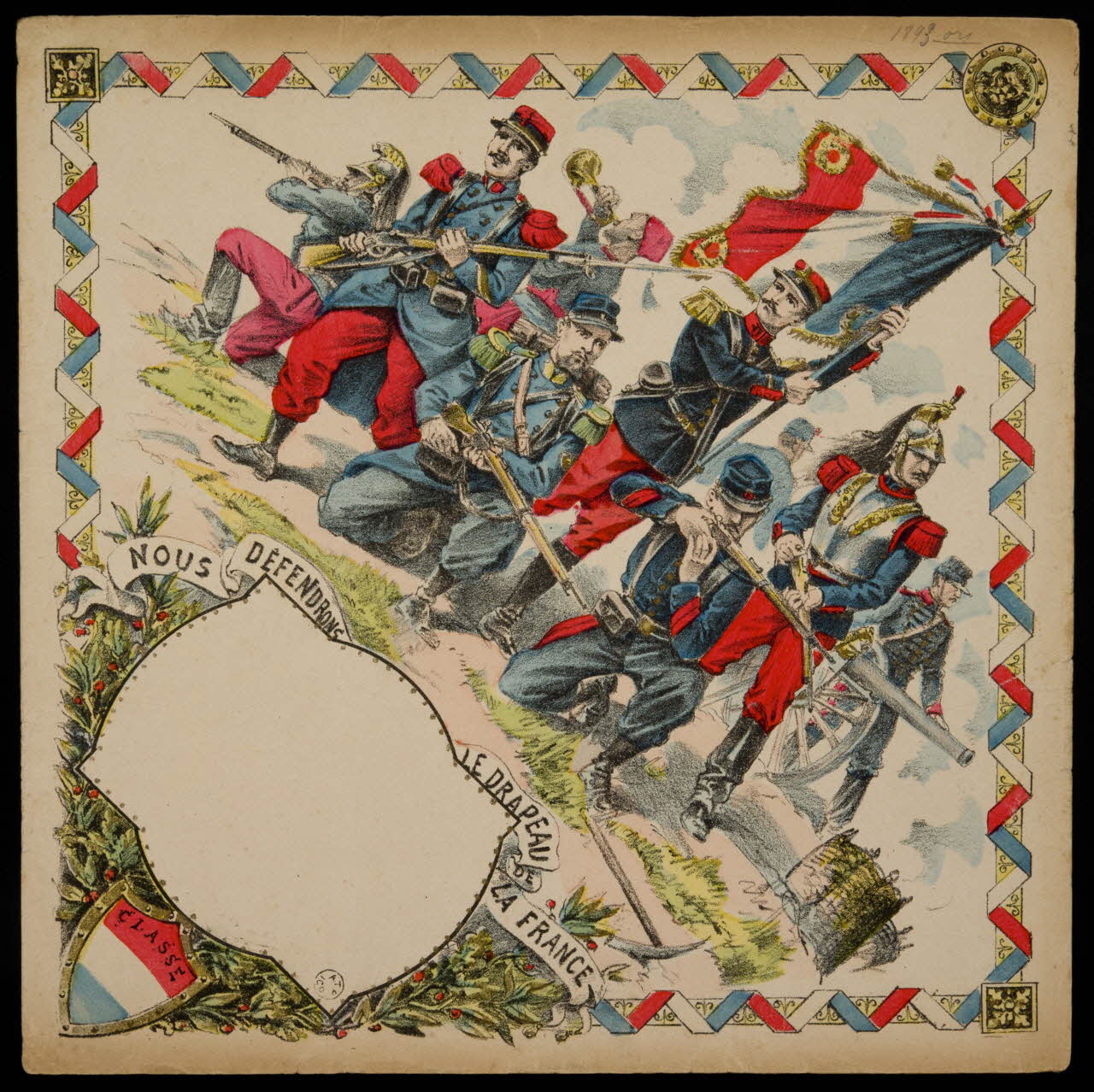 estampe NOUS DÊFENDRONS  LE DRAPEAU  LA FRANCE 1961.20.230 Photo