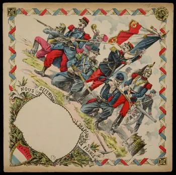 estampe NOUS DÊFENDRONS  LE DRAPEAU  LA FRANCE 1961.20.230  Photo