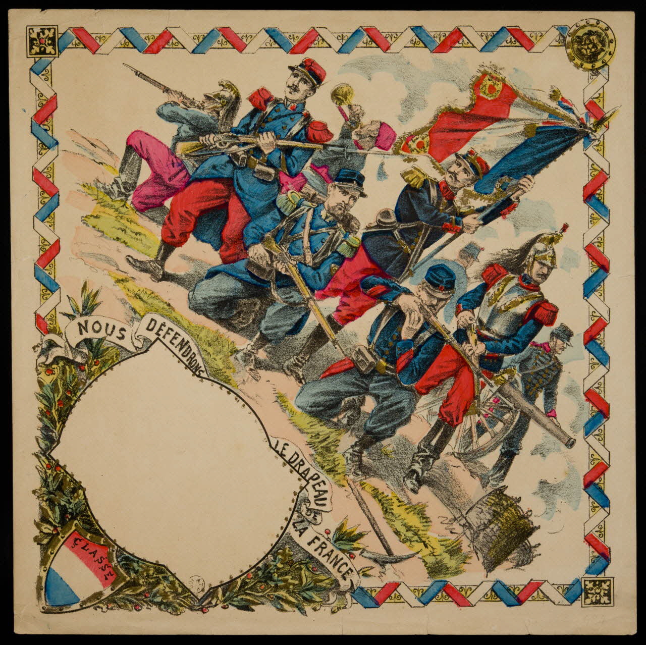 estampe NOUS DÊFENDRONS  LE DRAPEAU  LA FRANCE 1961.20.232 Photo