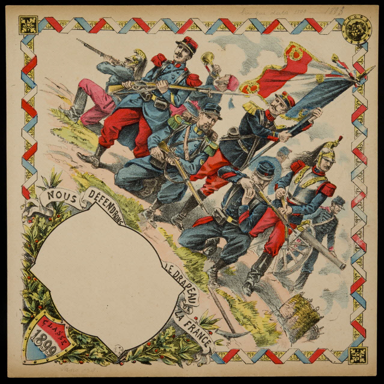 estampe NOUS DÊFENDRONS  LE DRAPEAU  LA FRANCE 1961.20.233 Photo
