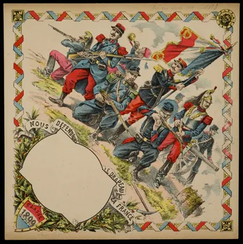 estampe NOUS DÊFENDRONS  LE DRAPEAU  LA FRANCE 1961.20.233  Photo