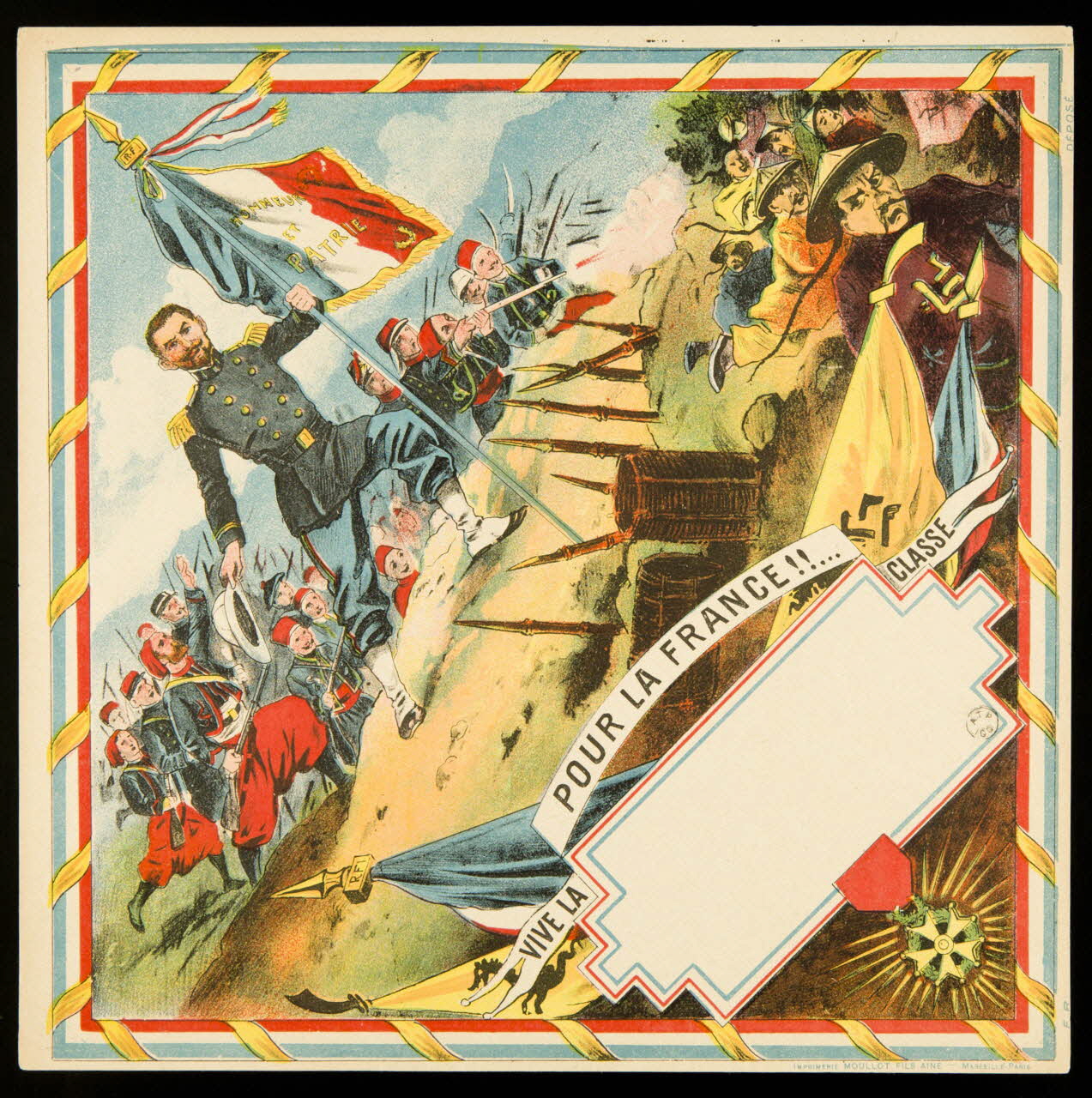 estampe POUR LA FRANCE !!...  VIVE LA CLASSE 1961.20.278 Photo