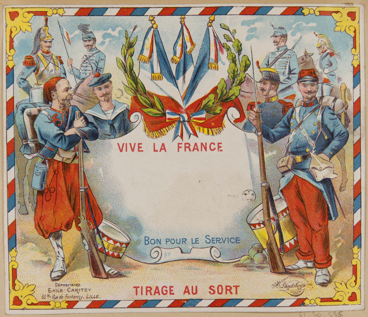 estampe VIVE LA FRANCE 1961.20.286 Photo