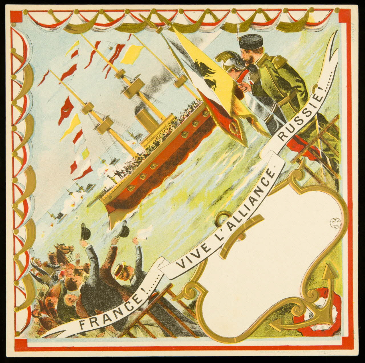 estampe FRANCE !...  VIVE L'ALLIANCE  RUSSIE !... 1961.20.337 Photo
