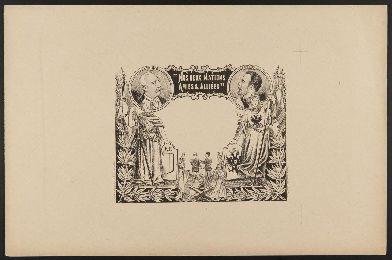 estampe "NOS DEUX NATIONS  AMIS ET ALLIEES" 1961.20.373 Photo
