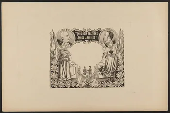 estampe "NOS DEUX NATIONS  AMIS ET ALLIEES" 1961.20.373 Photo