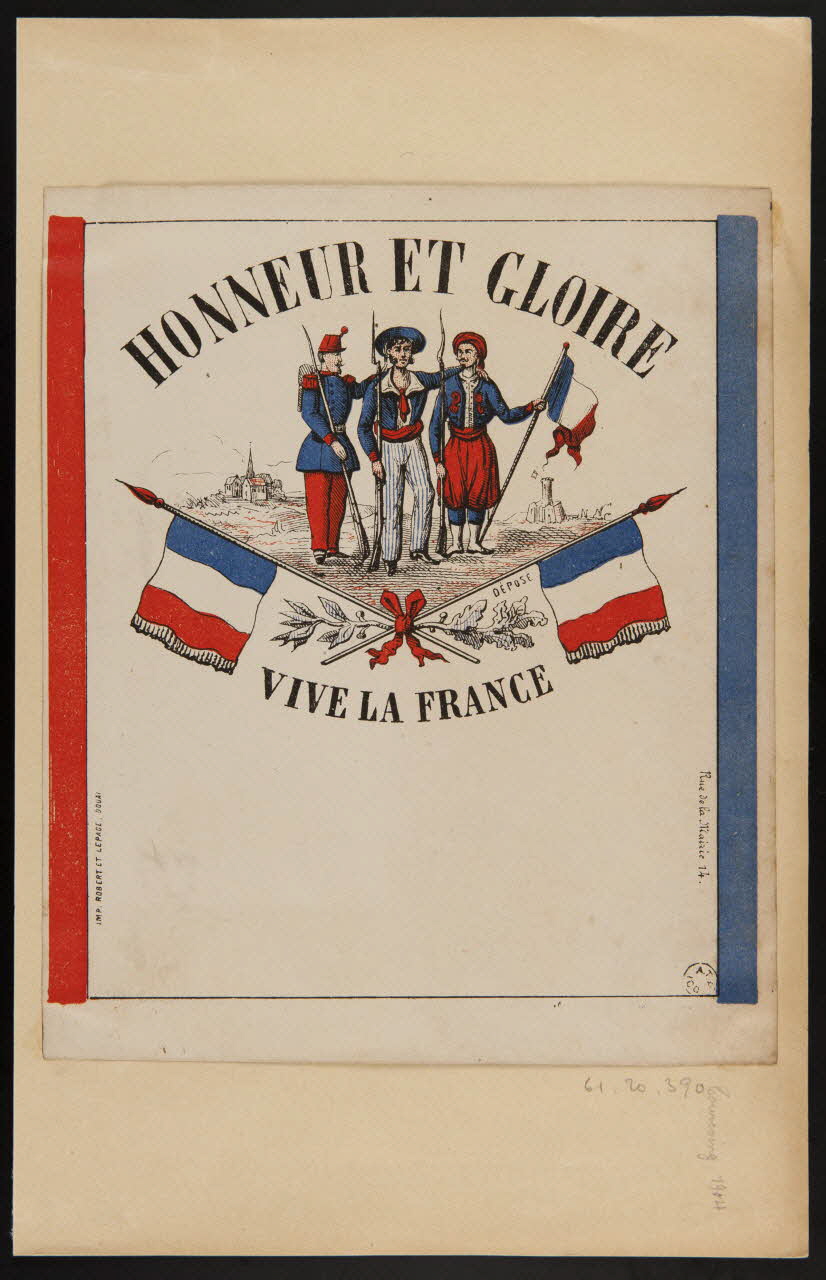 Robert et Lepage numéro de conscrit HONNEUR ET GLOIRE  VIVE LA FRANCE Douai 1904 1961.20.390 Photo