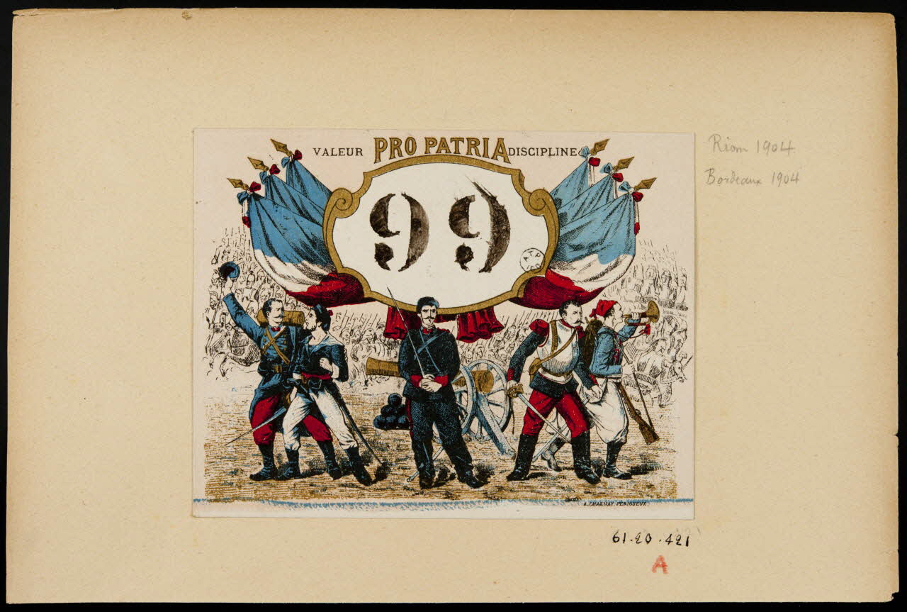 estampe VALEUR PRO PATRIA DISCIPLINE  99 1961.20.421 Photo