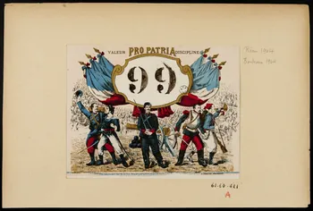 estampe VALEUR PRO PATRIA DISCIPLINE  99 1961.20.421  Photo