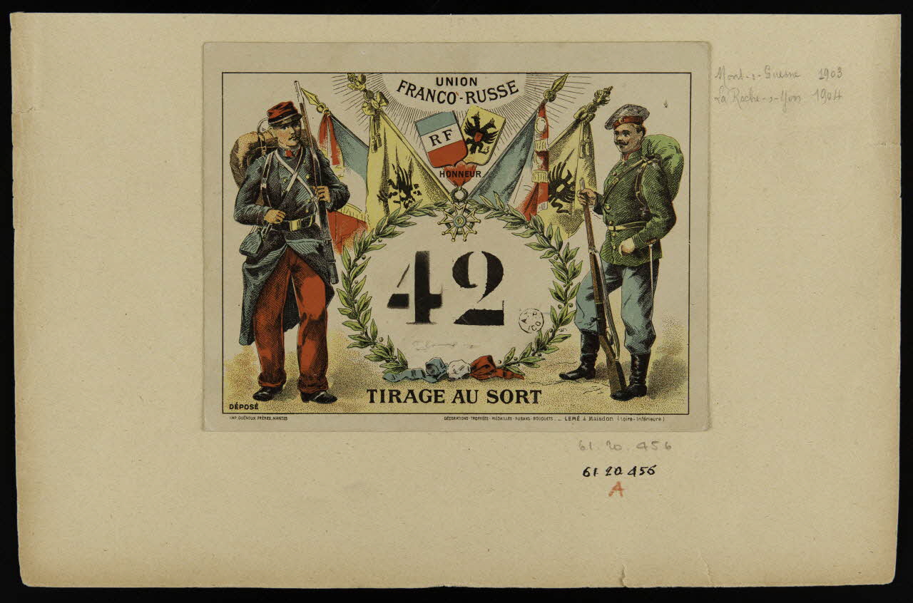 estampe UNION  FRANCO-RUSSE  TIRAGE AU SORT 1961.20.456 Photo